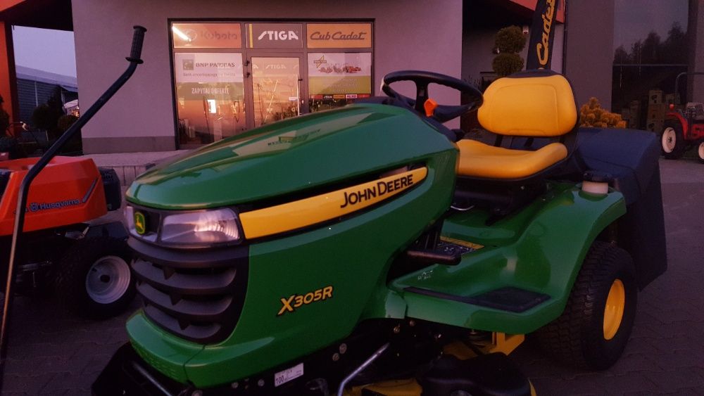 Najmocniejszy traktorek kosiarka John Deere X305R silnik Kawasaki